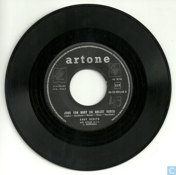 Enny Denita – Bittere Tranen / Jong Van Hart En Grijze Haren, Gebruikt, 7 inch, Single, Ophalen of Verzenden
