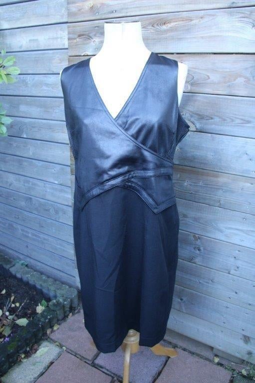 Overslagjurk zwart Eva Kayan mt 46 Vaste prijs, Zwart, Maat 46/48 (XL) of groter, Eva Kayan, Ophalen of Verzenden