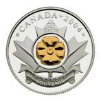 Canada - 25 Cents Poppy Gold Plated Proof Sterling Silver, Ophalen of Verzenden, Noord-Amerika, Losse munt, Zilver