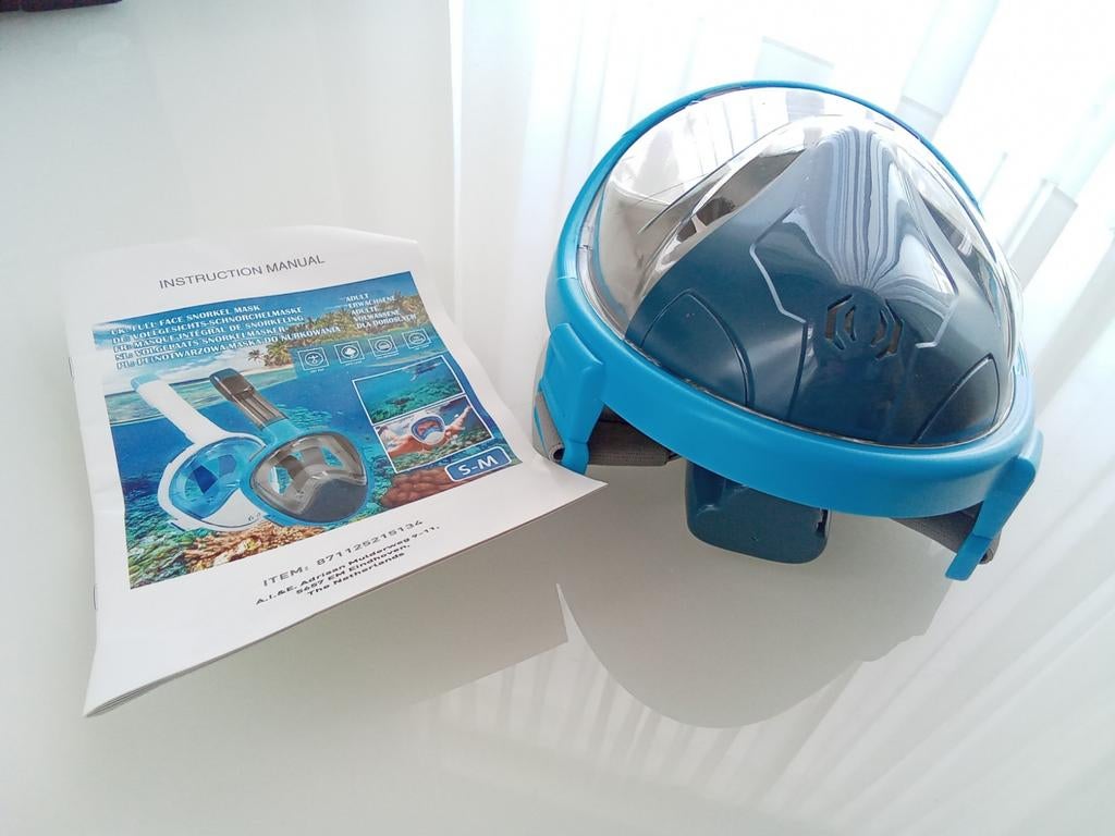 Snorkelmasker met snorkel, maat S-M, Ophalen of Verzenden, Snorkelmasker