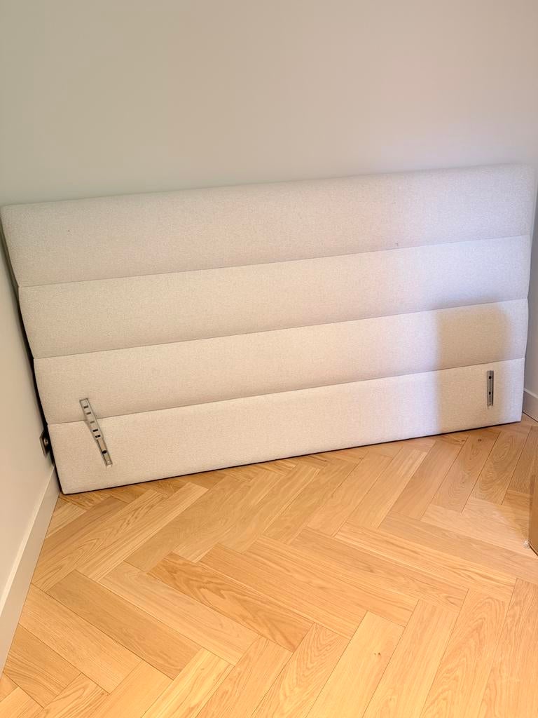 Hoofdbord Serta wit/creme NIEUW, Nieuw, Ophalen of Verzenden, Twijfelaar, 120 cm