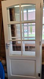 Binnendeuren met geslepen glas ramen, Doe-het-zelf en Verbouw, Deuren en Horren, Ophalen, Gebruikt, 80 tot 100 cm, Binnendeur