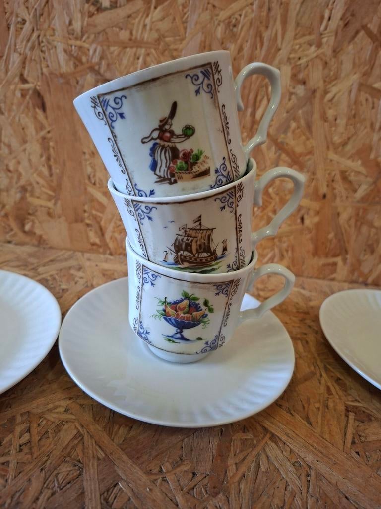 3 vintage kop en schotels,retro Eversberg Bavaria, Ophalen of Verzenden, Huis en Inrichting