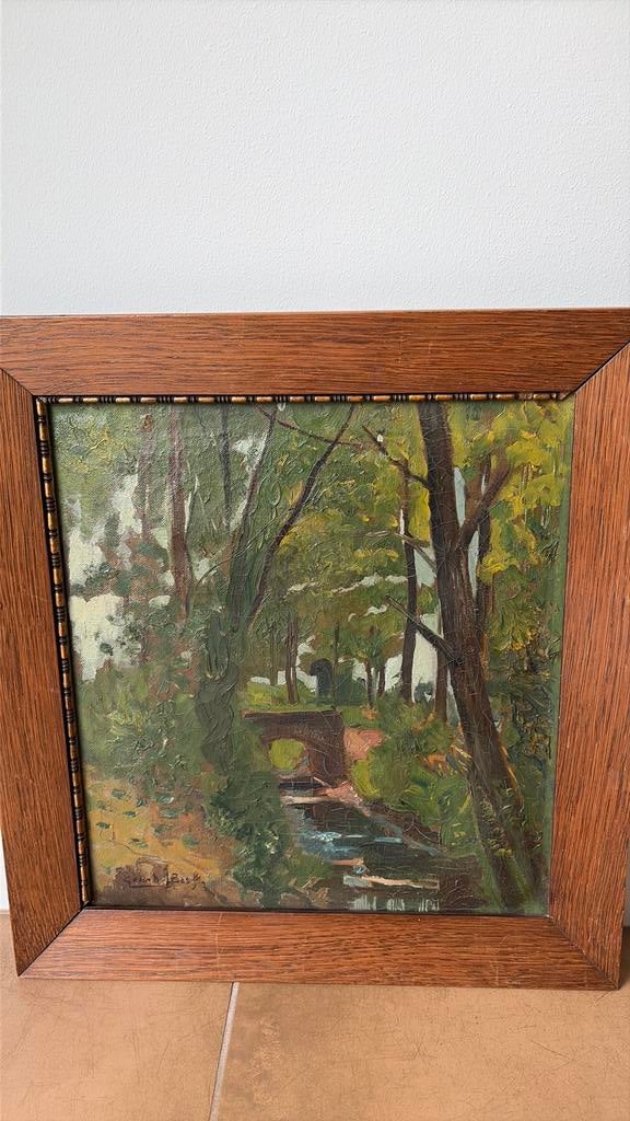 Impressionistisch schilderij landschap van Gerard J. Bos, Antiek en Kunst, Ophalen of Verzenden