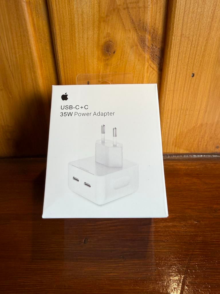 Apple USB-C+C 35W Power Adapter - Nieuw in doos, Telecommunicatie, Mobiele telefoons | Telefoon-opladers, Ophalen of Verzenden