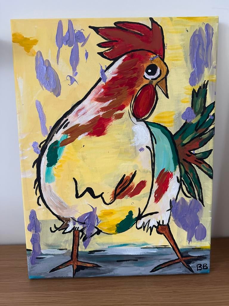 Leuk selfmade schilderijtje, Ophalen of Verzenden