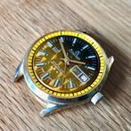 Bourbon horloge retro jaren 80/90 met metallic wijzerplaat, Ophalen of Verzenden