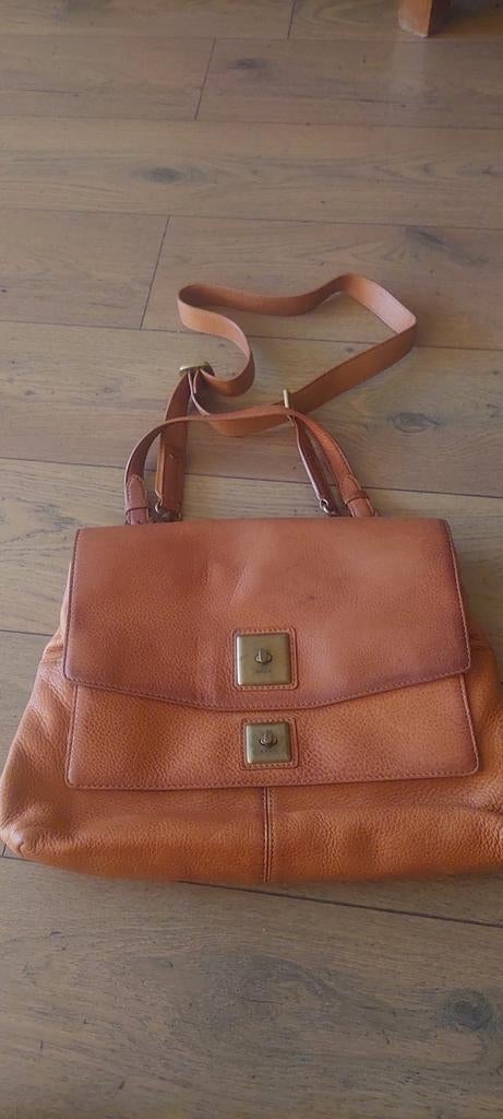Mooie tas van DONNA KARAN (geen kopie) in cognac/ bruin., Ophalen of Verzenden, Zo goed als nieuw, Bruin, Handtas
