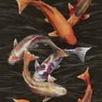 Koi karper vissen vlies behang Natural Instinct 781014, Ophalen of Verzenden, Minder dan 10 m², Zwart
