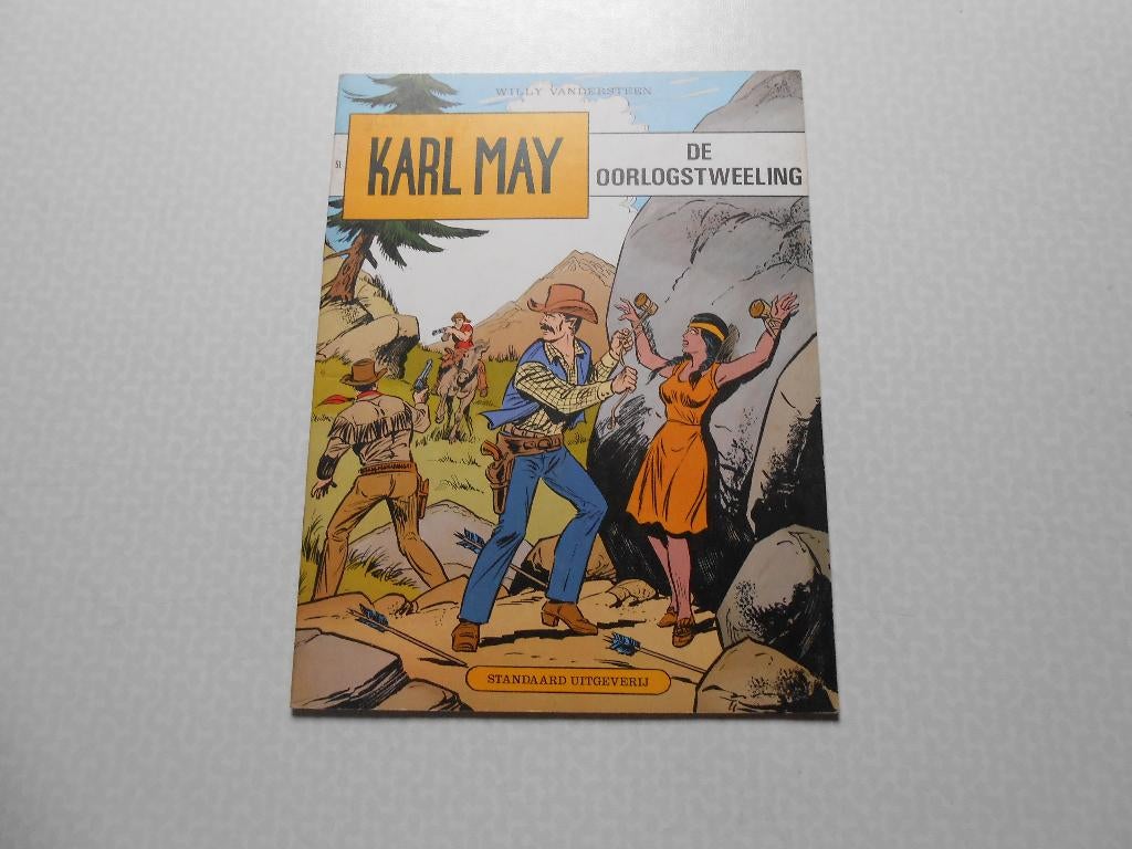 Karl May 51 De oorlogstweeling 1977 1 ste druk., Willy Vandersteen, Eén stripboek, Ophalen of Verzenden, Zo goed als nieuw