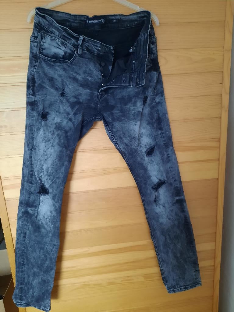 OWN THE STREETS scot ZWARTE jeans W33/L34, Ophalen of Verzenden, Zo goed als nieuw, Zwart, W33 - W34 (confectie 48/50)