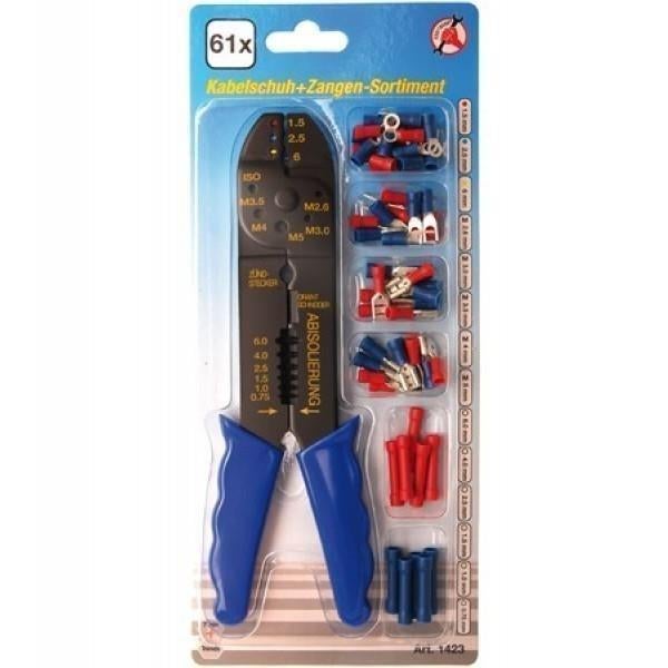 61 delige Kabelschoenset met tang, Ophalen of Verzenden, Nieuw