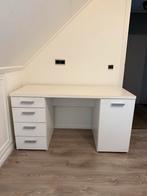 Wit bureau met lades en kastje, Ophalen, Gebruikt, Bureau