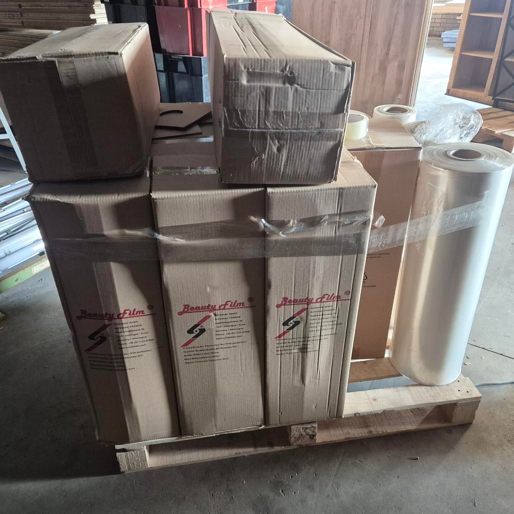 Krimpfolie pallet partij, Ophalen, Steen of Klei, Zwart, Nieuw