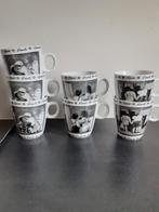 7 leuke romantische mokken, zwart-wit, zo goed als nieuw, Keramiek, Ophalen of Verzenden, Zo goed als nieuw, Overige stijlen