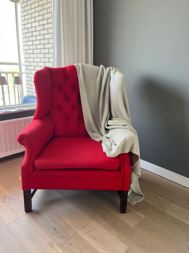 Originele Chesterfield fauteuil (handgemaakt), Huis en Inrichting, Ophalen, Gebruikt, Eenpersoons, 75 tot 100 cm