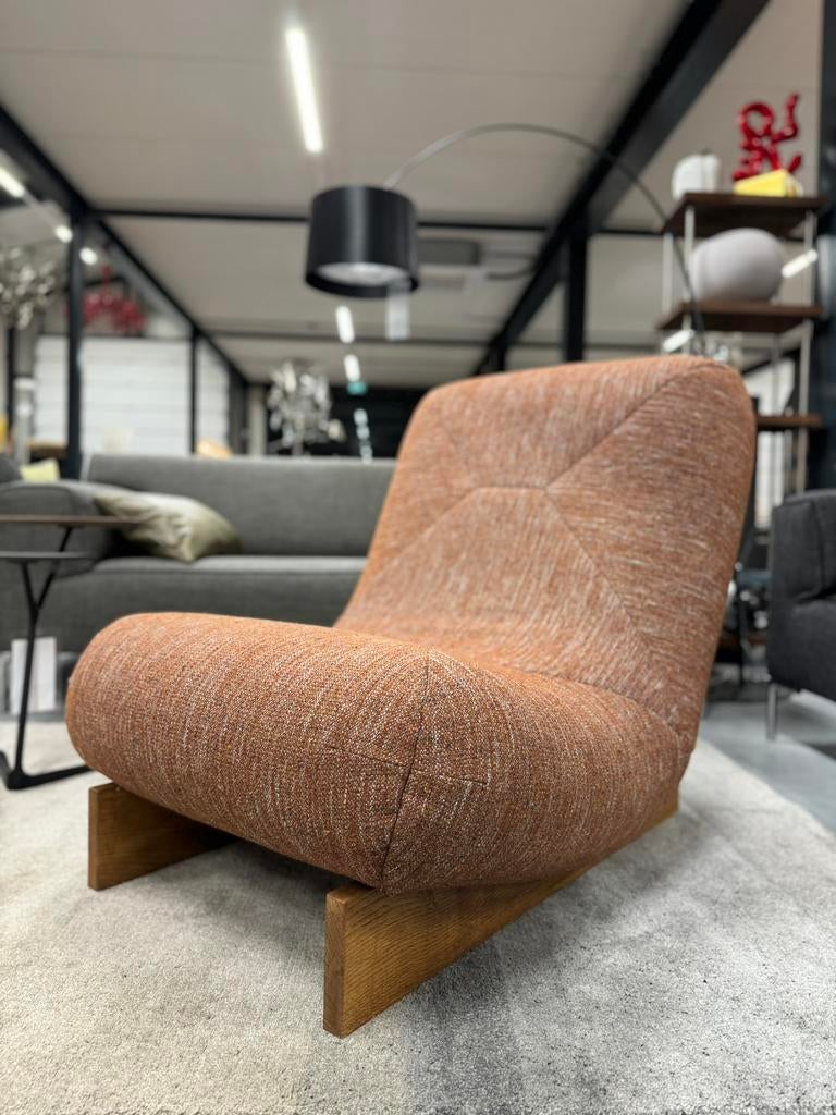 Nieuw Label Bean fauteuil Terra stof Design stoel Hout, Nieuw, 75 tot 100 cm, Ophalen of Verzenden, Stof