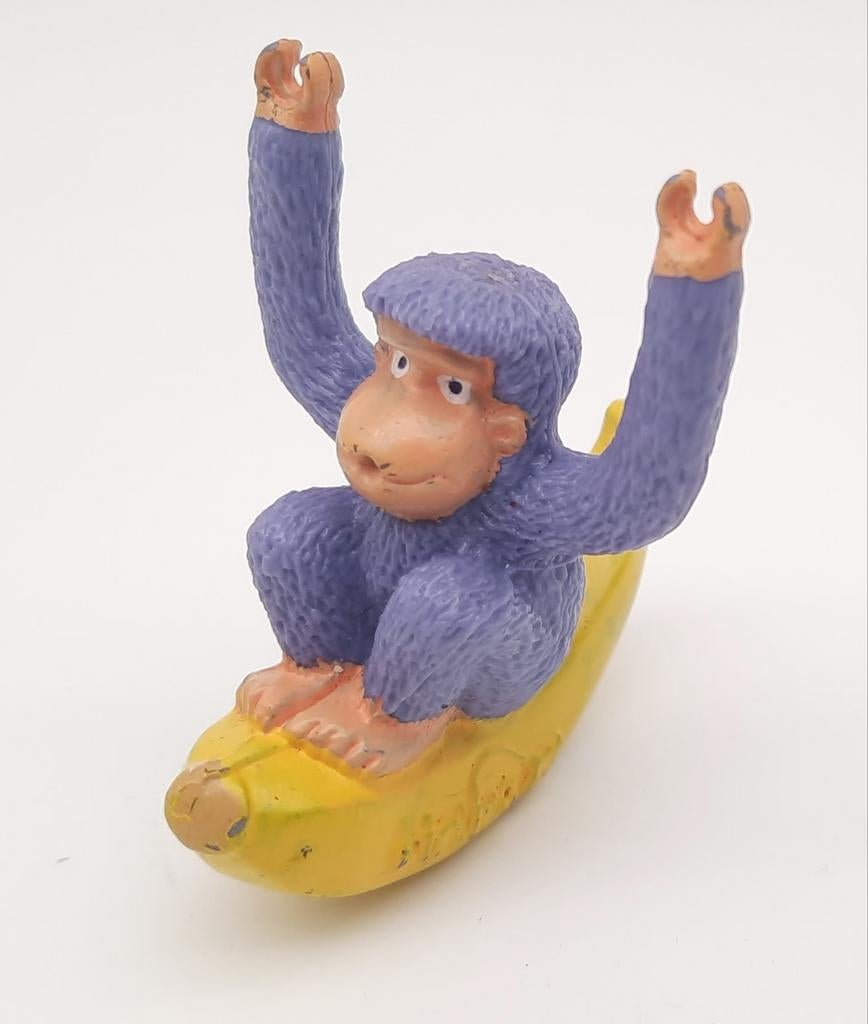 Kipling pvc aapje op een banaan figuur ZELDZAAM!, Verzamelen, Ophalen of Verzenden, Gebruikt