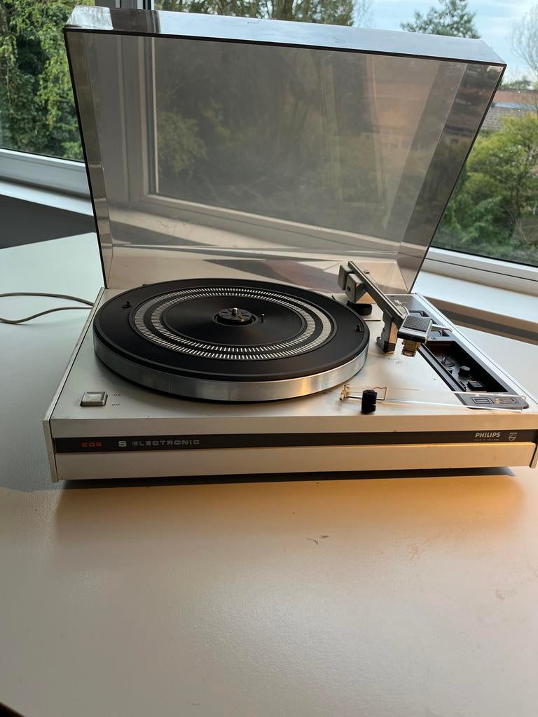 Philips 202 Electronic platenspeler, Audio, Tv en Foto, Platenspelers, Ophalen, Gebruikt, Platenspeler, Philips