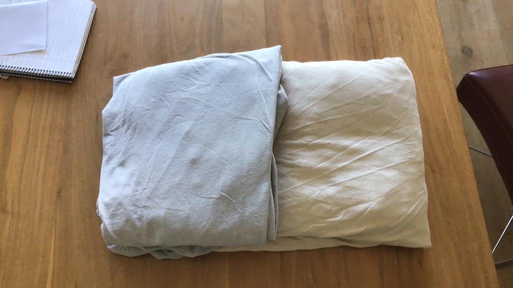 Hoeslakens frans bed, Caravans en Kamperen, Caravan accessoires, Ophalen of Verzenden, Zo goed als nieuw