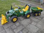 John Deere traptrekker met voorlader, kiepkar en giertank, Ophalen, Gebruikt, Trapvoertuig