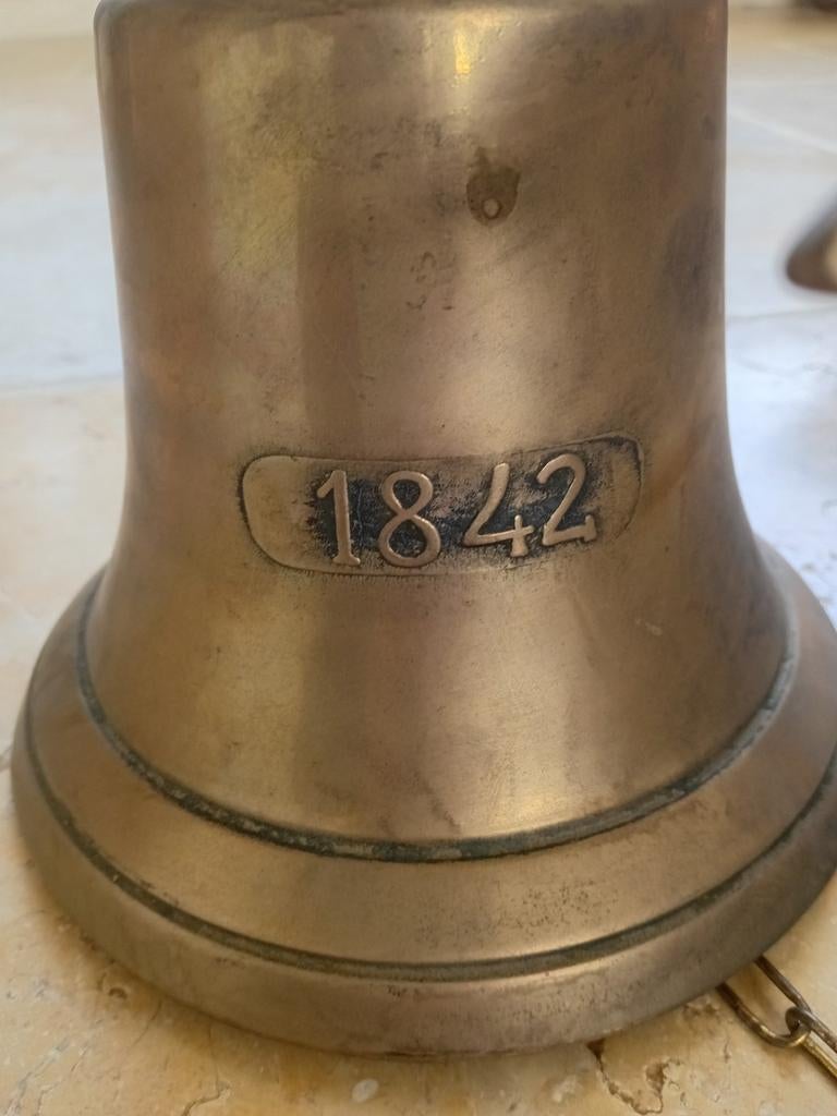 Antieke scheepsbel uit 1842 - Messing, Ophalen of Verzenden