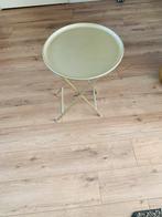 Leuk klein goud opklapbaar tafeltje, Huis en Inrichting, Tafels | Bijzettafels, Ophalen, Minder dan 55 cm, Metaal of Aluminium