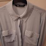 Lichtblauwe blouse met studs, Ophalen of Verzenden