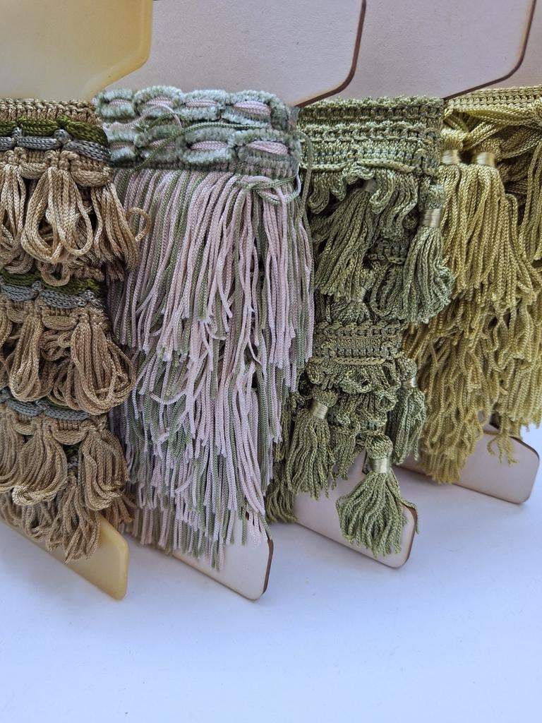 Zeer mooi groentinten franje kwasten vintage pakket, Ophalen of Verzenden, Nieuw, Lint, Band of Elastiek