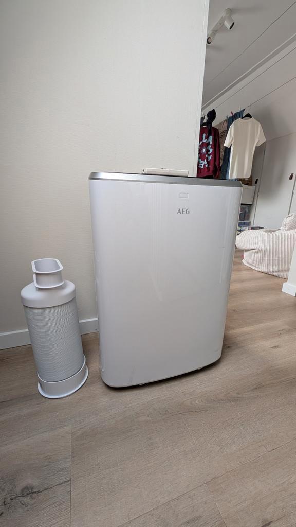 AEG mobiele airco, Witgoed en Apparatuur, Airco's, Gebruikt, Mobiele airco, Minder dan 60 m³, 3 snelheden of meer, Ventileren