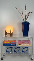 Transparant acryl plexiglas bar cart - audio meubel chroom, Kunststof, 50 tot 100 cm, ., Zo goed als nieuw