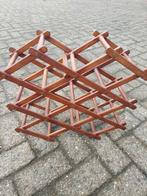 Vintage schaar wijnrek houten wijnrekje, Ophalen of Verzenden, Zo goed als nieuw, Hout, Minder dan 50 cm