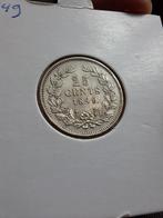 25 cent 1849 Topkwaliteit, Zilver, 25 cent, Ophalen of Verzenden, Losse munt