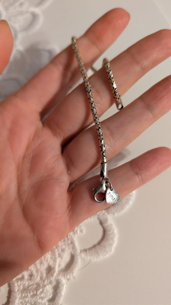 Zinzi zilveren armband, Ophalen of Verzenden, Gebruikt, Zilver, Zilver