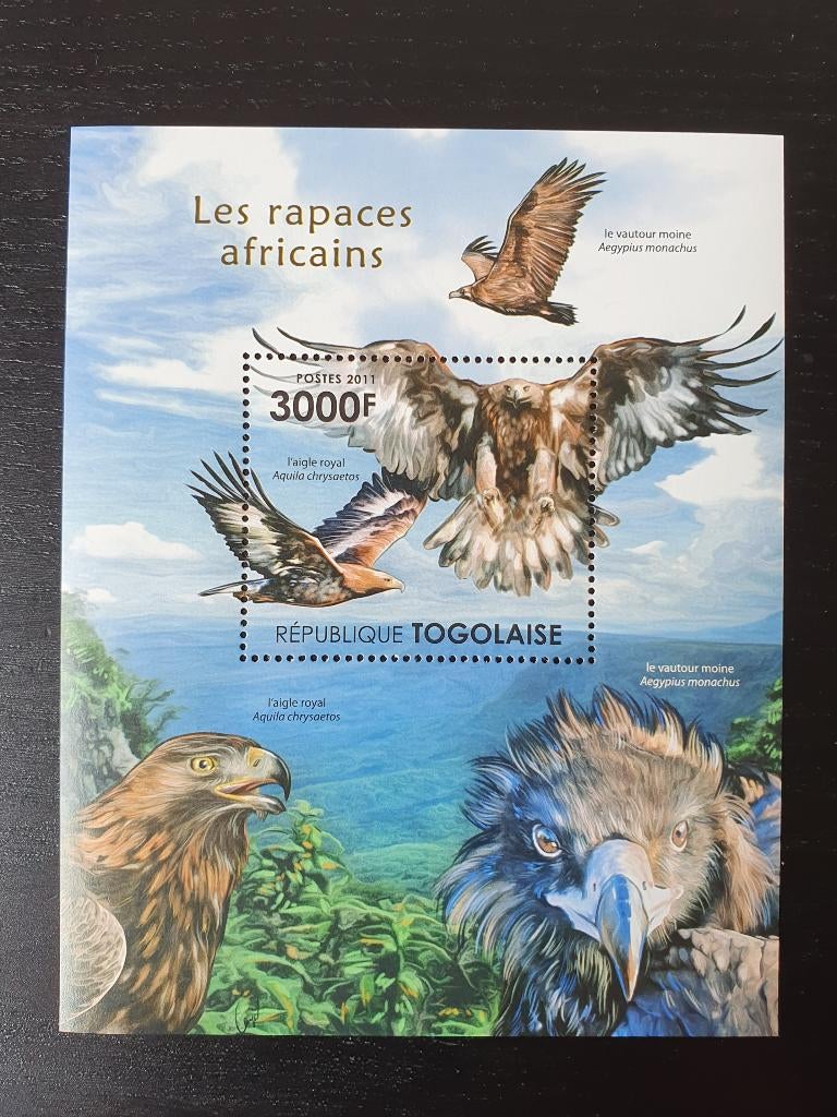 Togo 2011 Vogels Arend Michel blok 633 postfris, Postzegels en Munten, Postzegels | Thematische zegels, Postfris, Dier of Natuur