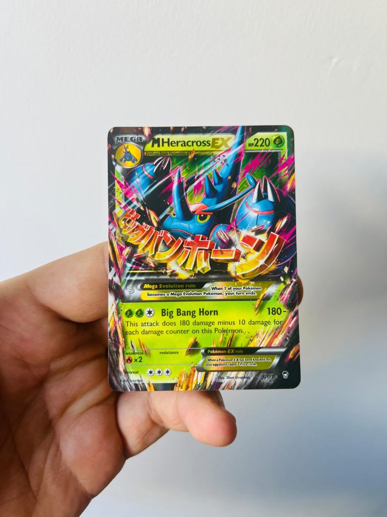 M Heracross EX 5/111 Holo XY Furious Fists Pokemon, Verzenden, Zo goed als nieuw, Losse kaart, Foil