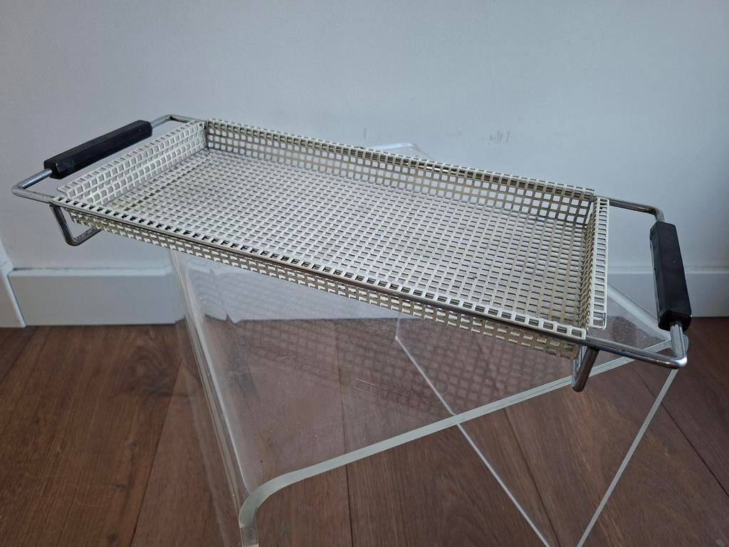 Vintage geperforeerd dienblad, Ophalen of Verzenden