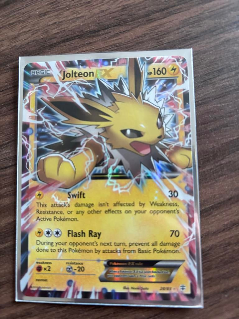 Jolteon EX - Zeldzame Pokémonkaart!, Ophalen, Zo goed als nieuw, Losse kaart, Foil