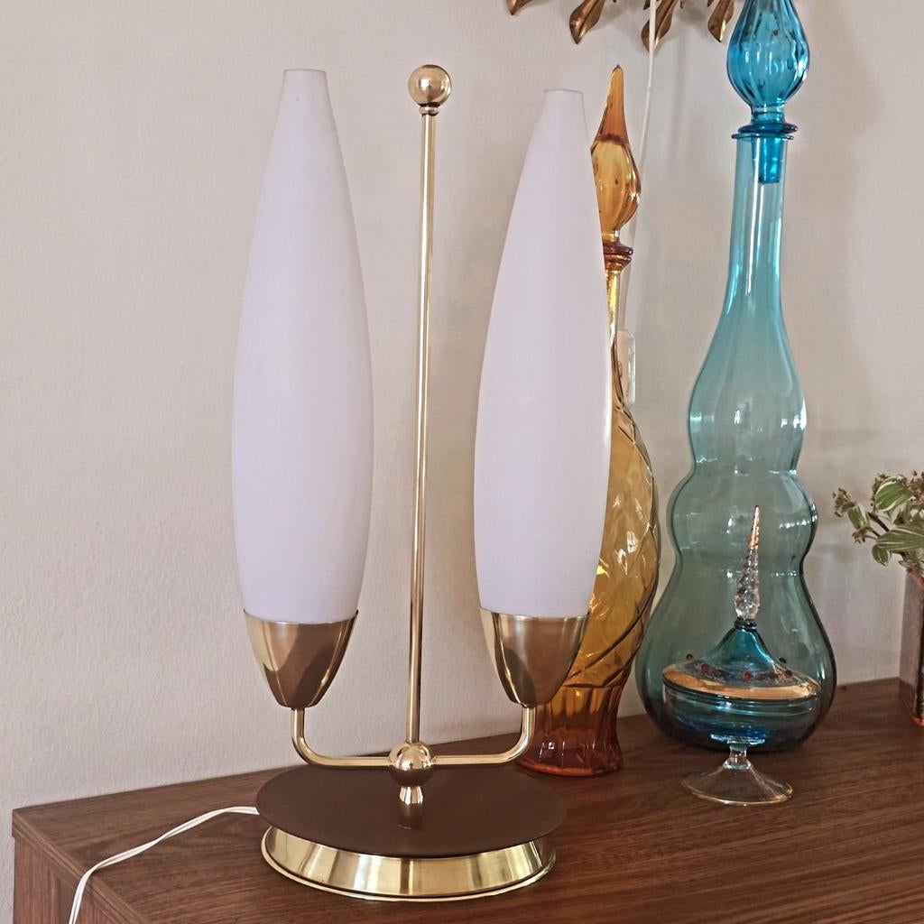 Philips Opaline Kandelaar Lamp Jaren '60 Vintage Design, Antiek en Kunst, Antiek | Lampen, Ophalen of Verzenden