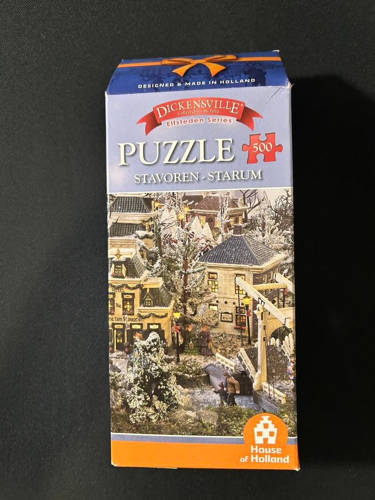 Dickensville Elfsteden Serie Puzzel Stavoren-Starum 500 stuk, Ophalen of Verzenden, 500 t/m 1500 stukjes, Nieuw, Legpuzzel