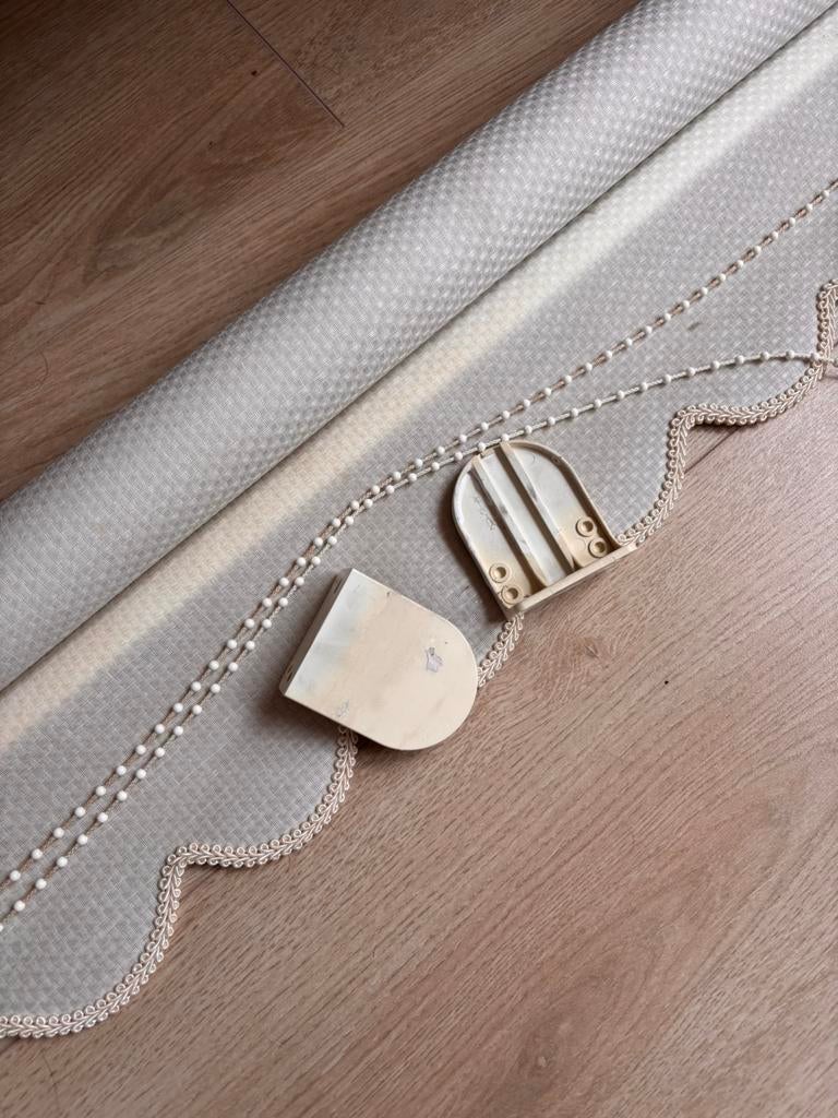 Rolgordijn creme 269 breed, 188 hoog, Ophalen, Gebruikt, 200 cm of meer, Crème