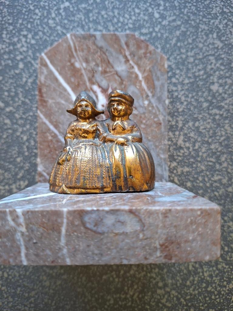 boekensteunen marmer met klederdracht figuren, Ophalen of Verzenden, Gebruikt, Overige materialen, Overige stijlen