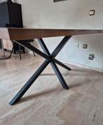 Eetkamertafel eiken blad. Goed onderhouden., Zo goed als nieuw, 150 tot 200 cm, Rechthoekig, 50 tot 100 cm