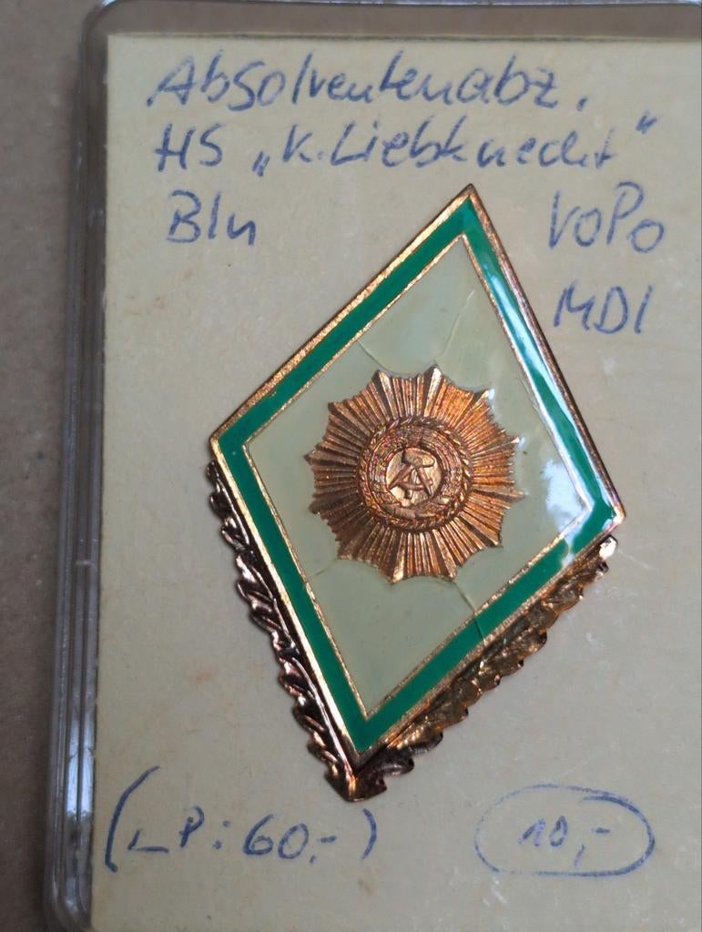 DDR MDI Officiersschoolinsigne (Oost-Duitsland, jaren 70-90), Ophalen of Verzenden