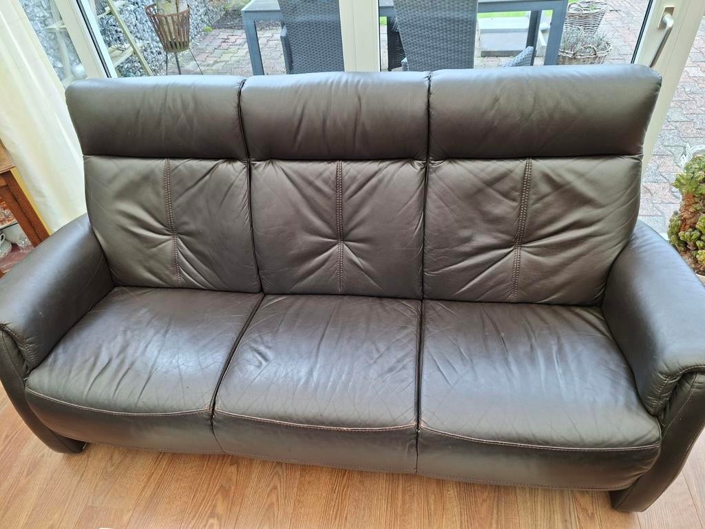 Leren bank, Ophalen, Gebruikt, 75 tot 100 cm