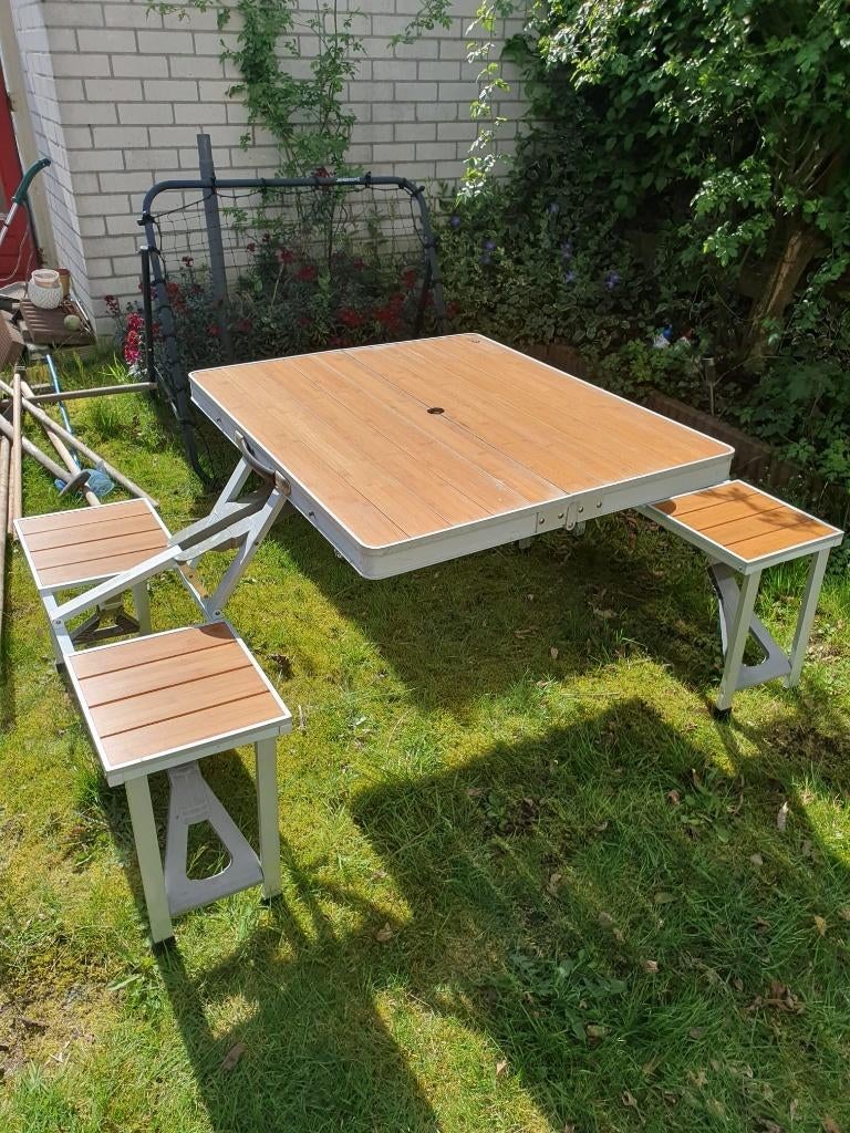picknicktafel inklapbaar, Ophalen, Gebruikt, Inklapbaar, Rechthoekig
