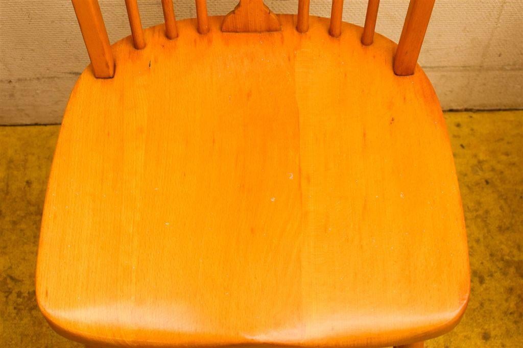 4 Houten Stoelen 50723, Ophalen of Verzenden, Gebruikt, Bruin, Vijf, Zes of meer stoelen