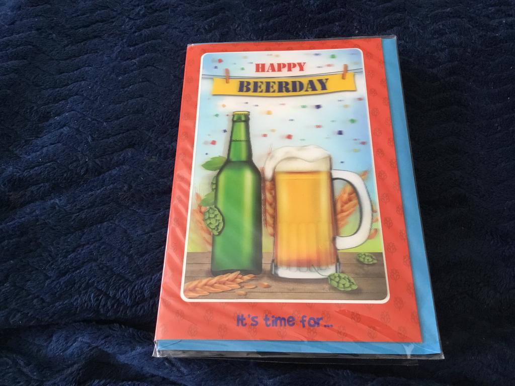 Nieuw 3D kaart voor verjaardag man, Verzamelen, Ansichtkaarten | Themakaarten, Ophalen, 1980 tot heden, Ongelopen, Feest(dag)
