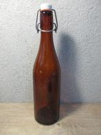 Oude bruine glazen fles, Ophalen of Verzenden