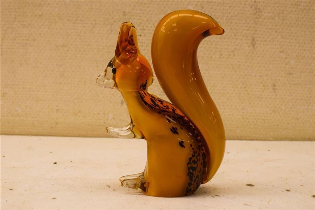 Glazen Beeld van een Eekhoorn 51194, Ophalen of Verzenden, Gebruikt, Dier